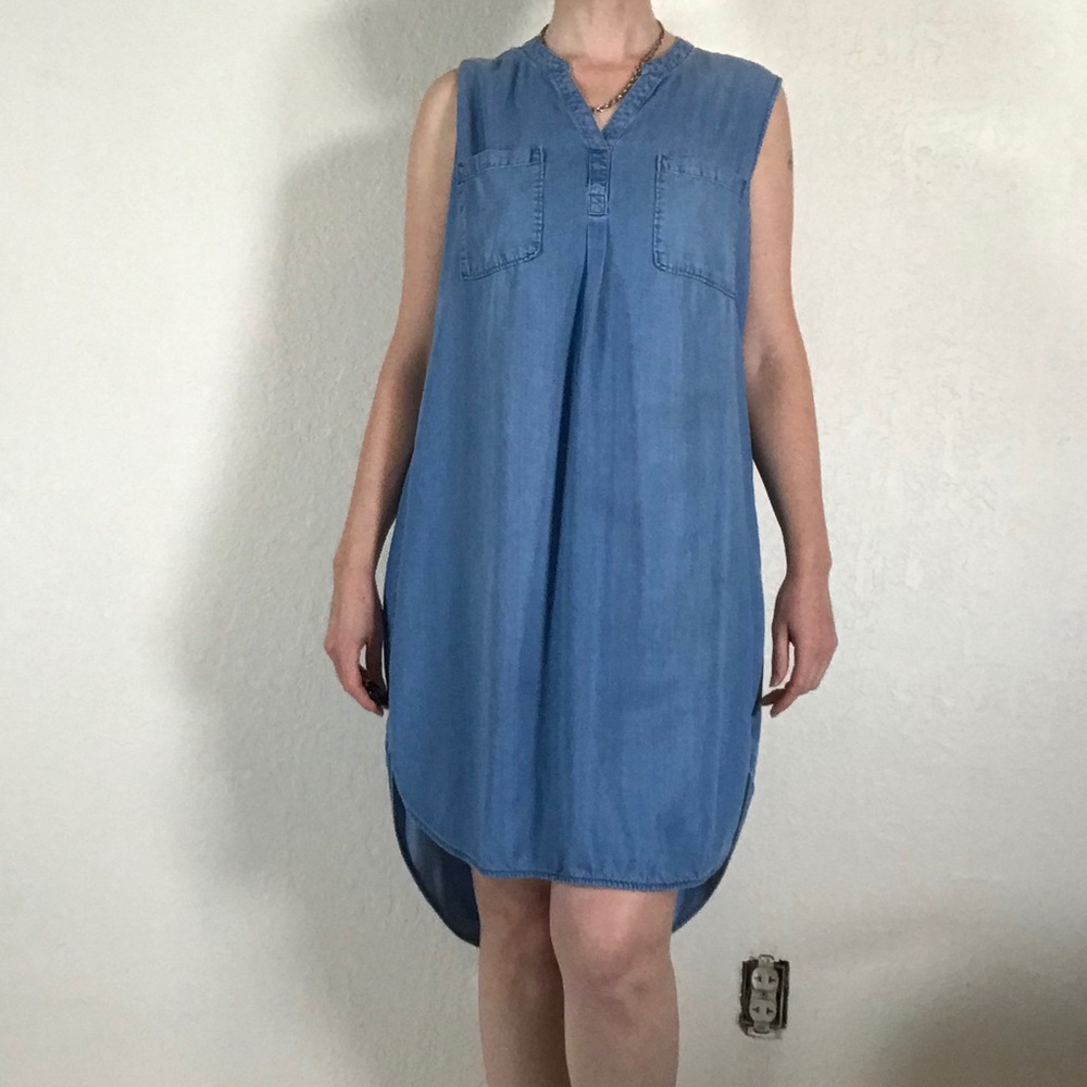 SOLD | Chambray (100% Lyocell) Tent Dress M-L